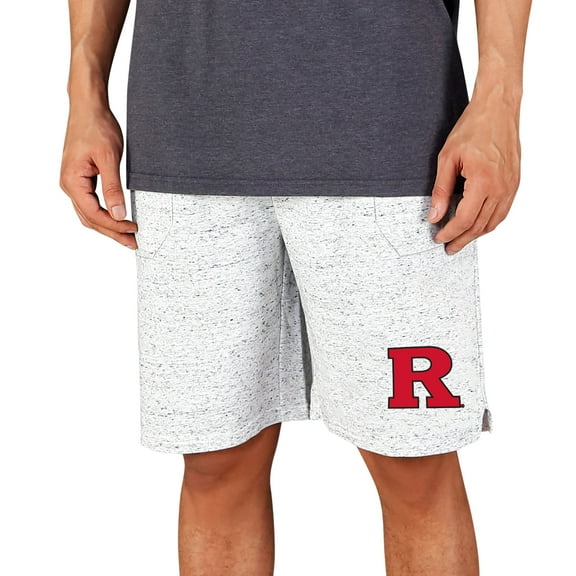 Men's Concepts Sport White/Charcoal Rutgers Scarlet Knights Throttle Knit Jam Shorts