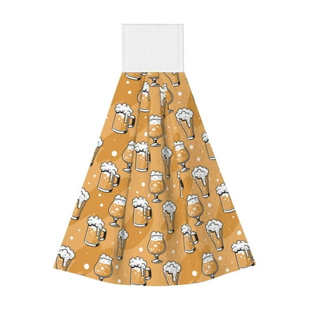 

Coaee Beer In Glasses for Fast Absorbent Hanging Towels with Velcro for Kitchen Bathroom Laundryroom