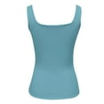 thumbnail image 6 of Bibifish Womens Tank Tops Wide Straps Square Neck Seamless Camisoles Slim Fit Basic Sleeveless Tops, 6 of 6