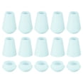 thumbnail image 1 of Unique Bargains 20Pack Plastic Cord Lock Bell End Stopper Cord End Lock Rope Fastener, Sky Blue, 1 of 5