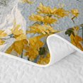 thumbnail image 5 of Manfei Rustic Floral Cows Twin Quilt Set 2 Pieces,Vintage Flowers Animal Twin Coverlet Set,Blue White Yellow,1 Bedspread and 1 Pillowcase, 5 of 7