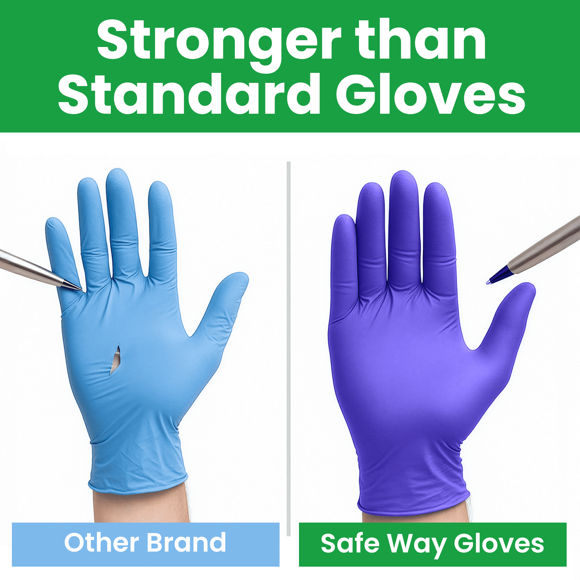 SAFEWAY USA Nitrile Gloves Disposable — Textured Fingertips, Non-Latex, Powder-Free and Multi-Purpose and Ambidextrous Design for House Cleaning, Food Prep, Esthetician and More —(600 pcs, X-Large)