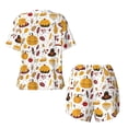 thumbnail image 5 of Lsque Thanksgiving Women's Short-Sleeved Pajama Set - 2 Piece Soft and Lightweight Sleepwear Set-X-Large, 5 of 9