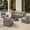 4pcs-Gray, variant on Seizeen Outdoor Furniture, 7PCS Patio Furniture Set Sectional Sofa with Cushions, Front Porch Balcony Furniture Conversation Couch Set with Table