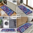 thumbnail image 6 of Blue Pioneer Flower and Paisley Pattern Kitchen Rug Mat,Kitchen Runner Rugs Non Skid Washable,Decorative Kitchen Floor Mats for Kitchen,Sink,Laundry,17"x47.2", 6 of 7