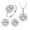 White, variant on Women Cubic Zirconia Snowflake Pendant Necklace Stud Earrings Ring Set
