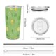 thumbnail image 2 of Vaso de acero inoxidable con tapa y diseño de limón, taza térmica portátil de 20 oz, 2 of 7