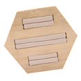 thumbnail image 5 of Bandejas de Inserción PU Yinane Almohadillas de material cuero Para joyería Franela beige Soporte de exhibición de anillo de madera, 5 of 5