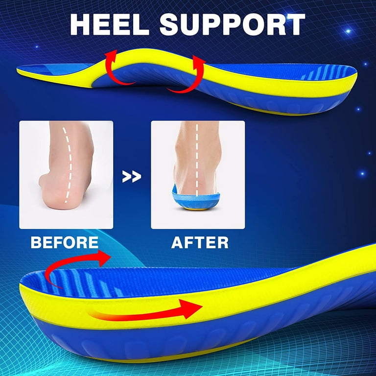 Kelaide Arch Support Insoles for Women & Men, Orthotic Shoe Inserts for  Flat Feet
