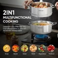 thumbnail image 2 of Steamer Pots Sunhouse, 4,4 litros, 2 niveles, acero inoxidable con tapa, 2 of 9