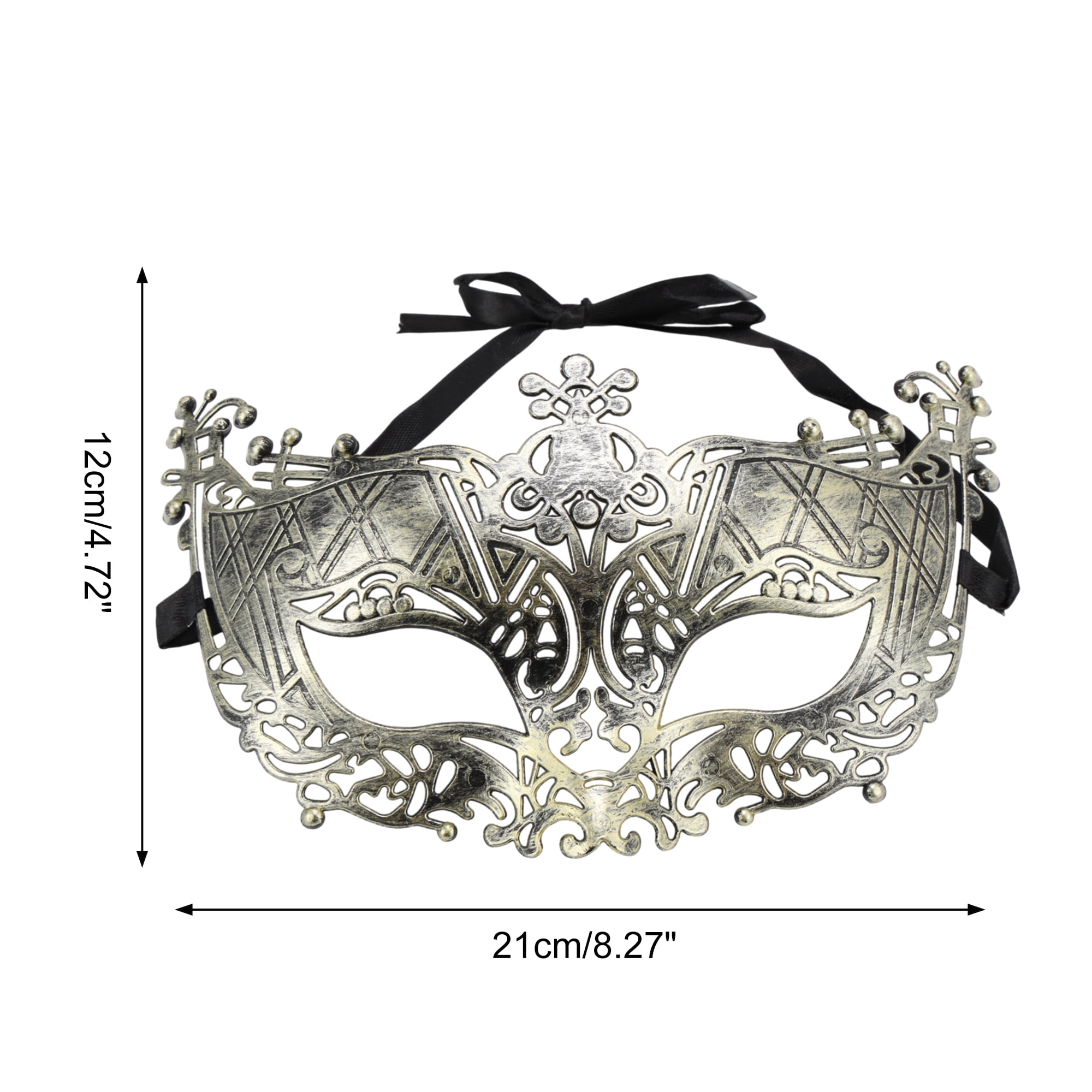 Unique Bargains 1 Pack Elegant Half-face Party Mask Gold Pattern 4