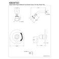 thumbnail image 2 of Kingston Brass KB638TSO Single-Handle Pressure Balanced Shower Faucet, Trim Only, Brushed Nickel, 2 of 4