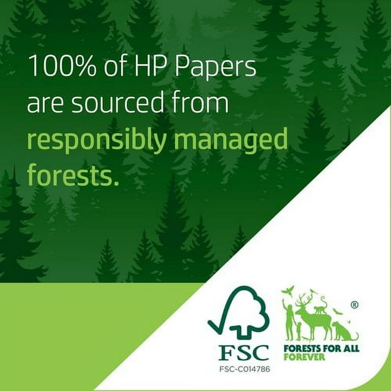Hp Papers HP EcoFFICIENT 18 lb Printer Paper, 85 x 11, 3 Carton, 500 Total  Sheets, 92 Bright HEW088400