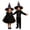 Blue, variant on EliteGoogv Kids Halloween Witch Hat Wide Brim Pointed Hat Printed Pattern Mesh Decor Party Hat for Children