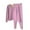 Purple-women pajama set, variant on RongHuan Thermal Pajiama Set for Women Fleece Lined Long Sleeve Crewneck Top and Bottom Set Loose Fit Pants