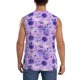 thumbnail image 4 of Fotbe Violet Men's Camiseta sin Mangas Estampada para Hombres, Playera Casual para Gimnasio, Entrenamiento, Playa-Medium, 4 of 7
