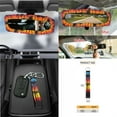 thumbnail image 7 of Yuyamidu Coconut Tree Car Seat Cover Split Covers Sunset Car Steering Wheel Cover Seat Belt Pads Trash Bin Mount Outlet Storage Box Rearview Mirror Cover Cup Holder Wrist Key Chain 15 PCS, 7 of 7