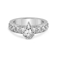 thumbnail image 4 of IGI Certified 5 Carat Pear Shape Lab Grown Diamond Engagement Ring | 14K White Gold | Adele Side Stone Lab Diamond Ring | FG-VS1-VS2 Quality Friendly Diamonds, 4 of 6
