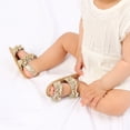 thumbnail image 3 of Usaibhir Infant Baby Girls Summer Sandals Premium Non Slip Rubber Soft Sole Breathable Toddler First Walker Outdoor Beach Shoes 0-18M, 3 of 10