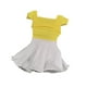 thumbnail image 4 of Conjunto de falda plisada a escala 1:6, camiseta y falda huecas de moda, accesorio blanco amarillo, 4 of 9