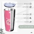 thumbnail image 6 of Kll Cartoon Pigs And Hearts Stainless Steel Vacuum Insulated Coffee Cup 20 Oz Insulated Travel Mug Water Cup With Leak-Proof Straw Lid & Flip Lid,1 Metal Straws,1 Cleaning Brush, 6 of 8