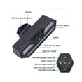 thumbnail image 3 of Luz trasera de bicicleta Juego de luces de bicicleta USB Recargable Señal de giro delantera y trasera de bicicleta Luces traseras de faro de bicicleta impermeablesblack1pcs, 3 of 5
