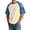 Beige, variant on Men's Oversized T-Shirts Relaxed Fit Contrast Denim Sleeve Summer Crewneck Top, Beige L