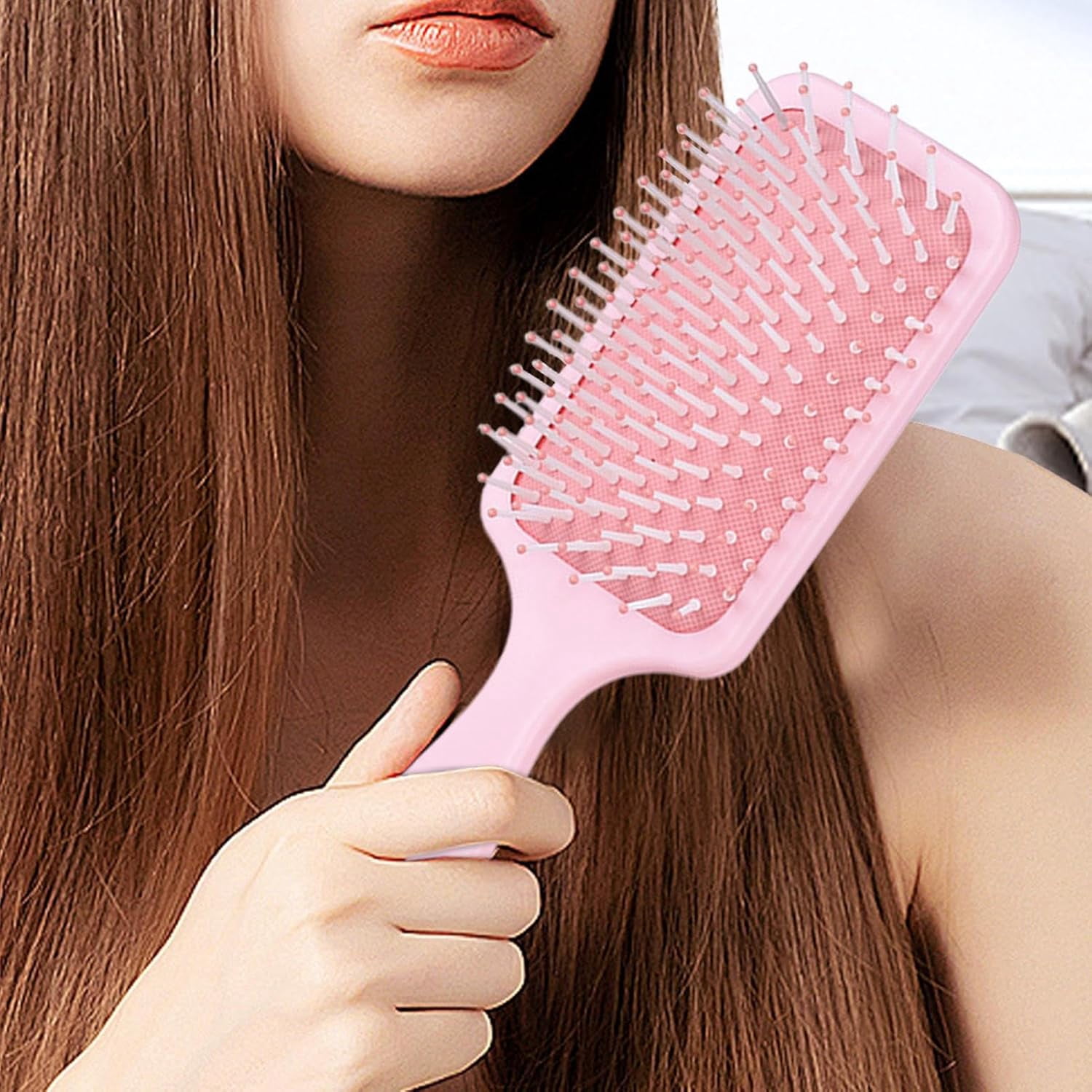 Paddle Brush - Wet Hair Brush, Soft Flexible Bristles, Comfortable Scalp Massage Comb, Detangling and Styling Tool | Perfect for Thick, Thin, Curly, Long, Short, Wet or Dry Hair, Salon and Home