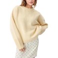 thumbnail image 2 of Long Sleeve Pullover Tops for Women, Trendy Going Out Sweater Top Casual Crew Neck Loose Fit Fall Winter Top S, 2 of 4