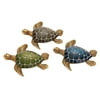 5"W, 1"H Brown Polystone Turtle Sculpture, by DecMode (3 Count)