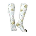 thumbnail image 4 of Balery Green Blue Avocado Printed Novelty Socks Men's Women's Crew Socks Sports Socks Knee High Socks Cotton Socks Quirky and Cool Socks, 4 of 9