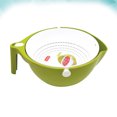 thumbnail image 4 of FELTECHELECTR cesta de filtro portátil de doble capa para lavar arroz, secar frutas y verduras, coladores y utensilios de cocina (verde y blanco)., 4 of 7