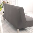 Hododo Stretch Solid Armless Folding Sofa Bed Slipcover Couch Cover