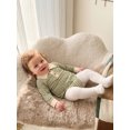 thumbnail image 5 of RUINIXCW Baby Boy Fall Romper Stripe Print Buttons Turn Down Collar Long Sleeve Infant Bodysuits Jumpsuits, 5 of 9