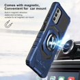 thumbnail image 5 of Compatible Case for Nokia G400 5G Case w/Tempered Glass Screen Protector [Military Grade] Ring Car Mount Kickstand Shockproof Hard Phone Case - Blue, 5 of 7