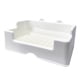 thumbnail image 3 of Caja de arena para conejos, caja de inodoro esquinera con rejilla, orinal, orinal, bandeja Rectangular para inodoro para mascotas, bandeja para orinar, 3 of 7