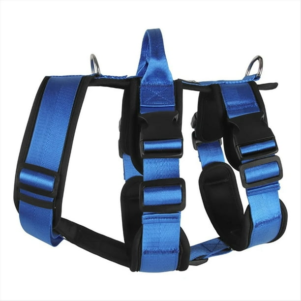 ArnéS para Perros Grandes a Prueba de Explosiones con Asa, Correas de Pecho Ajustables y Duraderas para Perros Grandes, Azul, M