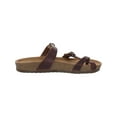thumbnail image 2 of Eastland Womens Tiogo Leather Slip On Footbed Sandals, 2 of 3