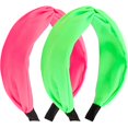 thumbnail image 1 of wonima44 Aprince Neon Accessories 80s 90s Fluorescent Headband for Women Hot Pink Green Knotted Headbands Hair Accessories for Women Girls, 1 of 1