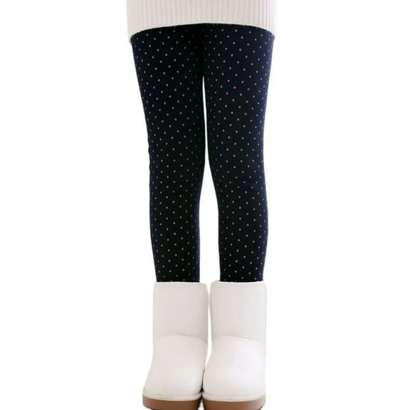 XBASW 2-12T Girls Fleece Leggings for Toddler Kids Thick Warm Trousers Winter Warm Stretch Pants for Girls