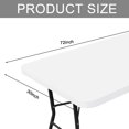 thumbnail image 4 of Rectangle Picnic Table Cloth , Waterproof Elastic Fitted Tablecloths for 6 Foot Tables, Washable Polyester Table Cover for Camping, Indoor and Outdoor ( 30"x72"), 4 of 5