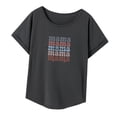 thumbnail image 4 of Camiseta para mujer, top de verano, cuello redondo, camiseta para playa, compras, viajes, XL, 4 of 8