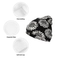 thumbnail image 3 of Hirioo White Sunflowers for Men's Knit Cuffed Beanie for Outdoor Activities Unisex, 3 of 6