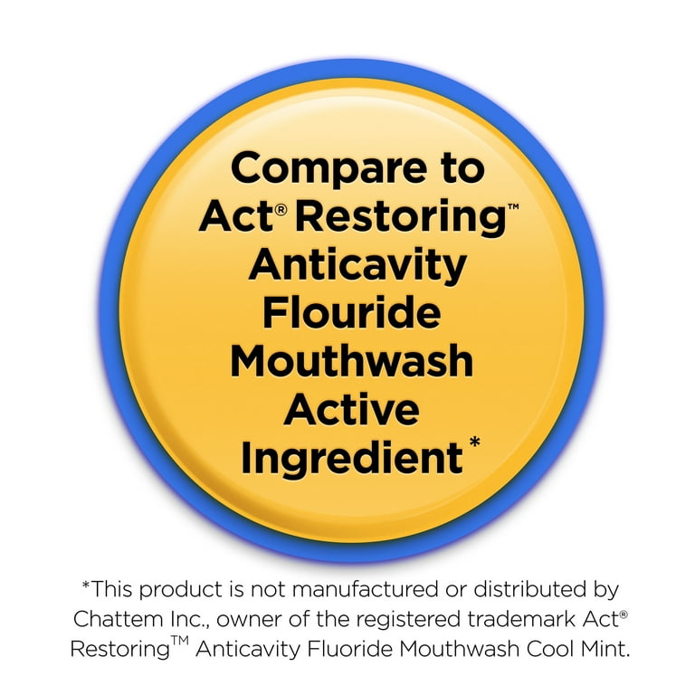 Equate Restoring Anticavity Fluoride Mouthwash, Refreshing Mint 