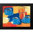 thumbnail image 2 of Lovell, Kathrine 14x12 Black Modern Framed Museum Art Print Titled - Blue Cups and Pot, 2 of 5