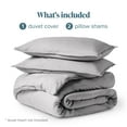 thumbnail image 3 of Bare Home Luxury Duvet Cover and Sham Set - Premium 1800 Collection - Ultra-Soft - King, Light Gray, 3-Pieces, 3 of 8