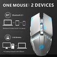 thumbnail image 6 of TENMOS Wireless Bluetooth Mouse LED Rechargeable Silent Computer Gaming Mice with USB Receiver, 6 of 6