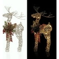thumbnail image 3 of Alpine Corporation Gold Wire Holiday Decor Reindeer with Warm White LED Lights, 3 of 11