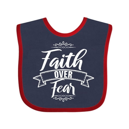 

Inktastic Cancer Awareness Faith Over Fear Gift Baby Boy or Baby Girl Bib