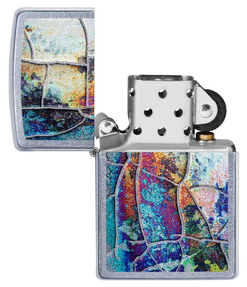 Zippo Rust Patina Street Chrome Windproof Pocket Lighter